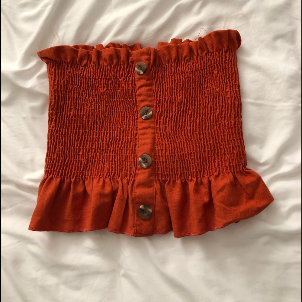 SMOCKED TUBE TOP
